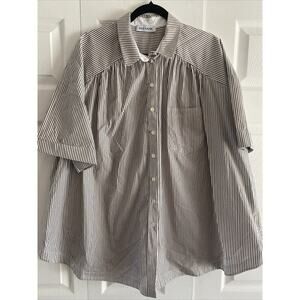 Dice Kayek Nordstrom EU 44 Striped Cotton Bottom down Oversized Lagom Blouse